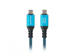 Lanberg Cable USB-C M/M USB4 0,5m 240W 8K 60Hz Black-blue