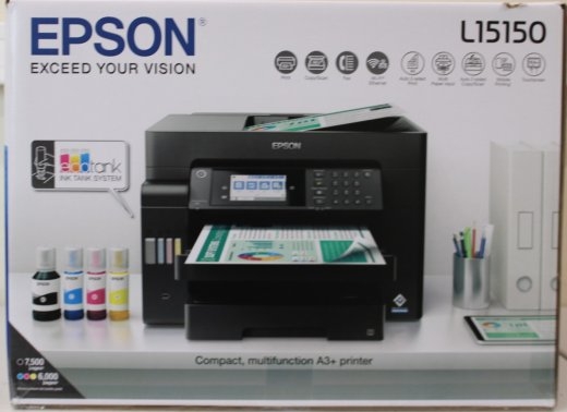SALE OUT. Epson EcoTank L15150 Pint Scan Copy Fax Epson EcoTank L15150 Inkjet Colour Multicunctional Printer A3+ Wi-Fi Black DAMAGED PACKAGING