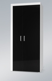 Cama wardrobe SAMBA white/black gloss