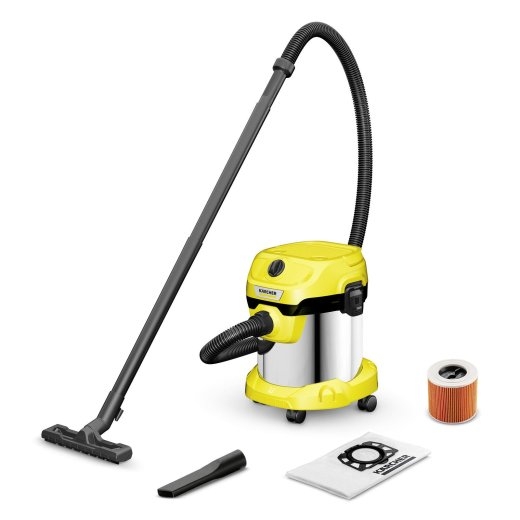 Vacuum Cleaner KARCHER Suction power 220 AW Input power 1000 W Dust capacity 15 L Drum vacuum Cleaning type Dry&wet Dust container Dust bag Colour...