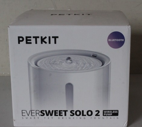 SALE OUT. Petkit P4114 (CT-W2) Eversweet Solo 2 Fountain, White PETKIT Smart Pet Drinking Fountain Eversweet Solo 2 Capacity 2 L Filtering Material...