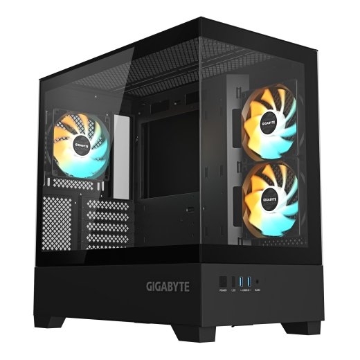 Case GIGABYTE C201 PANORAMIC MidiTower Not included MicroATX MiniITX Colour Black -C201P
