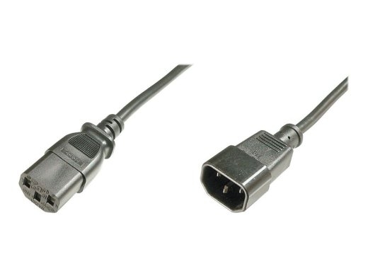 DIGITUS Power cable extension - IEC C14 male/IEC C13 female - 1.8 m