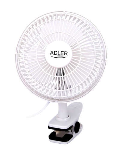 Adler Fan with clip AD 7317 Table Fan 30 W Diameter 15 cm Number of speeds 2 White