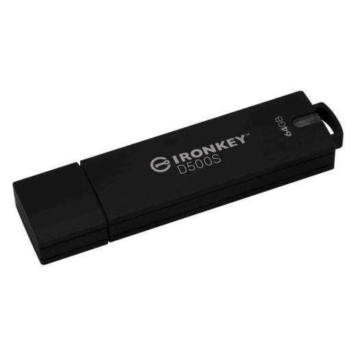Kingston USB flash drive IronKey D500S - USB 3.2 Gen 1 - 64 - black