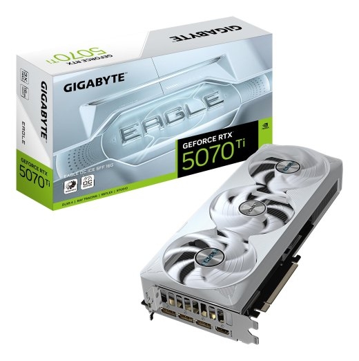 Graphics Card GIGABYTE NVIDIA GeForce RTX 5070 Ti 2542 MHz 16 GDDR7 256 bit PCI Express x16 5.0 Active N507TEAGLEOCICE-16GD1.0
