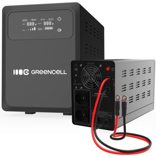 Green Cell UPS AVR PowerCore 800W/1200VA 12VDC