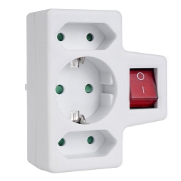 Maclean Plug 1x16A 2x2.5A Schuko MCE215