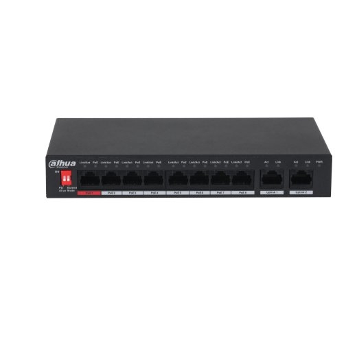 Switch DAHUA PFS3010-8ET-96-V2 Desktop/pedestal PoE ports 8 96 Watts