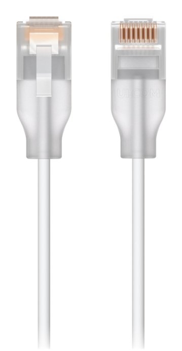 Ubiquiti UACC-Cable-Patch-EL-3M-W networking cable Translucent, White Cat6