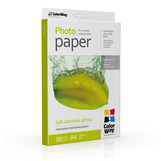 Glossy ColorWay Photo Paper, 50 sheets 135 g/m² A4