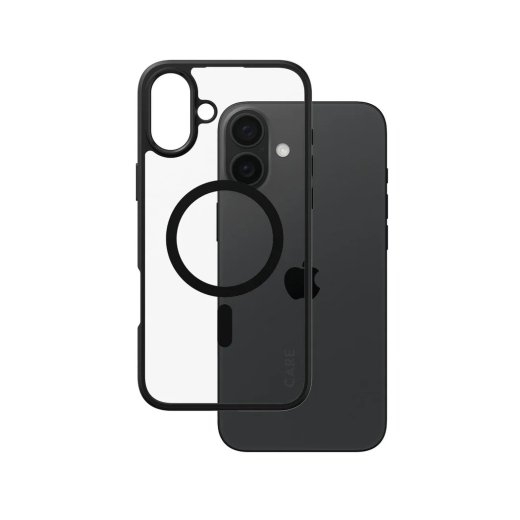 CARE by PanzerGlass Case Flagship Urban Combat Back protection Apple iPhone 16 Plus Recycled plastic Transparent/Black MagSafe