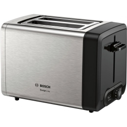 Bosch DesignLine Toaster TAT4P420 Power 970 W Number of slots 2 Housing material Stainless Steel Stainless steel/Black