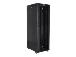 Lanberg Rack cabinet 19" free-standing 42U/800x1000 (flat pack) with glass door, LCD FF01-8042-12BL Black
