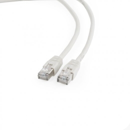 Patch cord CAT6, molded strain relief, 50u" plugs, 1m, grey
