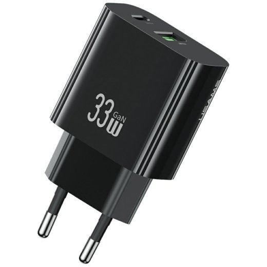 Usams Charger T65 33W 1xUSB-C 1xUSB-A fast charging