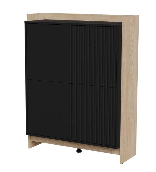 Cama PORTO chest of drawers 100x38x130 oak/black