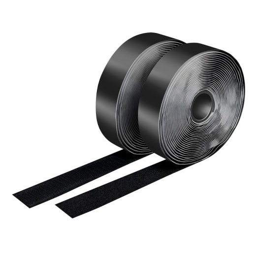 Logilink Self adhesive cable strap set, 5m black