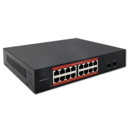 Qoltec SWITCH Gigabit Ethernet 16x RJ45 2x SFP 1000 Mb/s