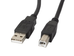 Lanberg USB Type-A to USB Type-B 2.0 Cable, 1.8 m CA-USBA-11CC-0018-BK USB Type-A to USB Type-B