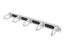 Lanberg 19" Cable Management Brush Panel 5 Rings Type B 1U AK-1203-S Grey