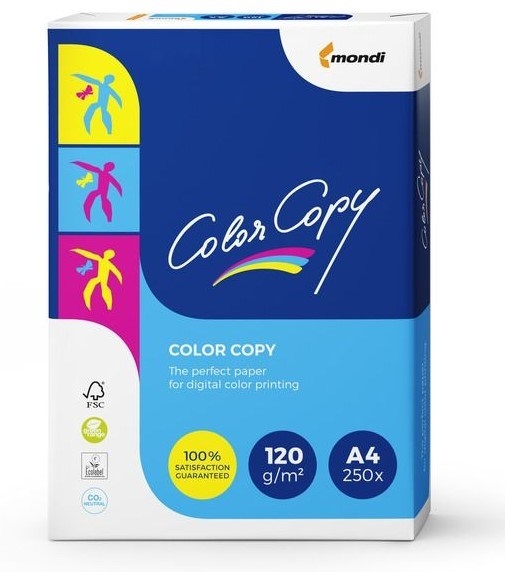 Paper copier office Mondi Color Copy 8687A12 (A4; 120 g/m2; 250 pcs. sheets; paper white; satin)