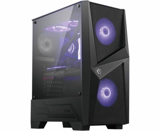 Case MSI MAG FORGE 100M MidiTower Not included ATX MiniITX Colour Black MAGFORGE100M