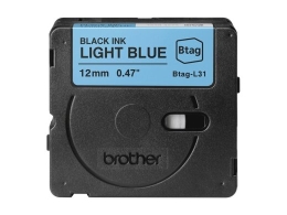 Brother BTAG-L31 Black on Light Blue Btag