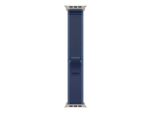 Apple 49mm Blue/Bright Blue Trail Loop - S/M - Natural Titanium Finish