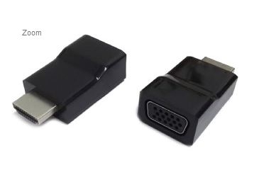 Gembird HDMI to VGA adapter, single port Black HDMI VGA
