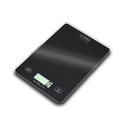Caso Kitchen scale Slim Maximum weight (capacity) 5 kg Graduation 1 g Black