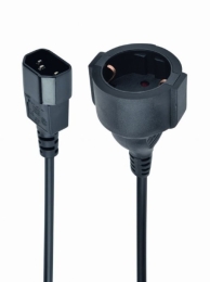 Power Adapter Cord IEC320 C14->SCHUKO 15cm