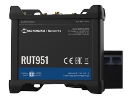 Teltonika Industrial Cellular router RUT951 802.11n 10/100 Mbit/s Ethernet LAN (RJ-45) ports 3 Mesh Support No MU-MiMO No 2G/3G/4G Antenna type 2 x...