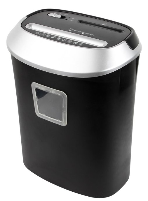Shredder Activejet ASH-1201D, P-3, 25 l, 5x38 mm shreds, black and silver.
