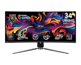 Msi Monitor MPG 341CQPX QD-OLED 34 inches/LED/UWQHD/Curved/240Hz/Black