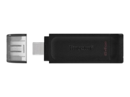 Kingston USB-Stick DataTraveler 70 - USB 3.2 Gen 1 (3.1 Gen 1) - 64 - Black