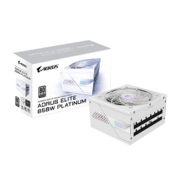 GIGABYTE AORUS ELITE P850W ICE Power Supply - PCIe 5.0, 80 PLUS Platinum, Fully Modular Design, 120mm Fan, ATX 3.0 compatible, Plug