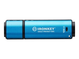 Kingston USB flash drive IronKey Vault Privacy 50C - USB 3.2 Gen 1 - 256 - black/blue