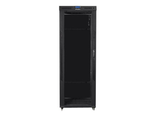 Lanberg Rack cabinet 19" free-standing 42U/800x800 (flat pack) with glass door, LCD FF01-8842-12BL Black