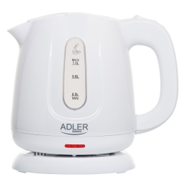 Adler Kettle AD 1373 Electric 850 W 1 L Polypropylene 360° rotational base White