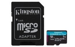 Kingston microSD 1TB CanvasGo! Plus 200MB/s A2 U3 V30 + adapter