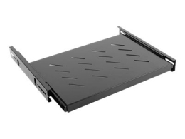 Lanberg 19" sliding shelf 1U/465x347mm, max load capacity up to 60kg AK-1006-B Black
