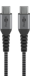 Goobay USB-C to USB-C Textile Cable with Metal Plugs 49302 USB-C to USB-C USB-C male USB-C male