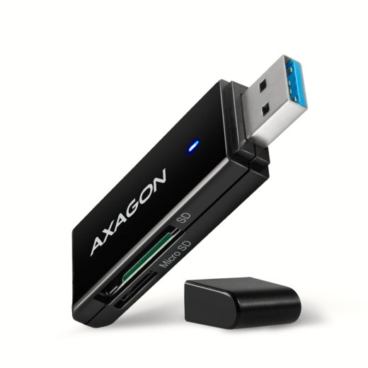 AXAGON Slim super-speed USB 3.2 Gen 1 card reader with a direct USB-A connector CRE-S2N