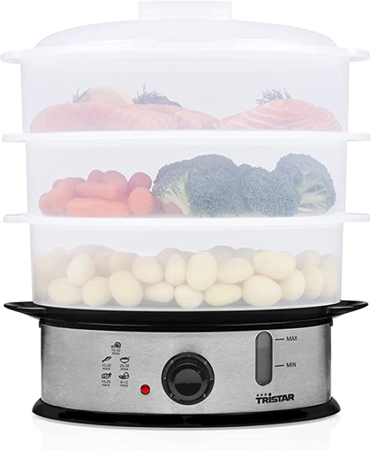 Tristar Food Steamer VS-3914 Silver 1200 W Capacity 11 L Number of baskets 3