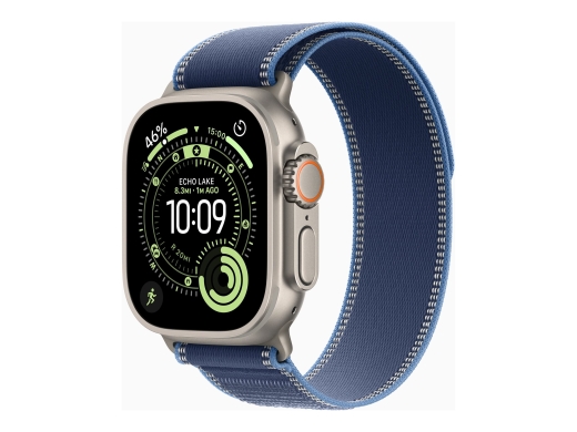 Apple Watch Ultra 3 GPS + Cellular 49mm Natural Titanium Case with Blue/Bright Blue Trail Loop - S/M Apple