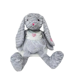 Mascot Rose Bunny 32 cm grey