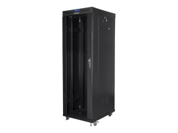 Lanberg Rack cabinet 19" free-standing 37U/800x1000 (flat pack) with glass door, LCD FF01-8037-12BL Black