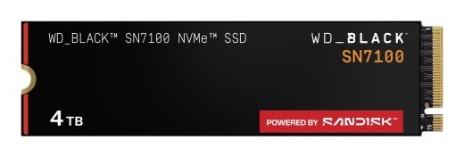 SSD SANDISK Read speed 7000 MB/s Write speed 6700 MB/s NVMe Yes PCI Express 4.0 M.2 4000 Black SN7100 WDS400T4X0E-00CJA0