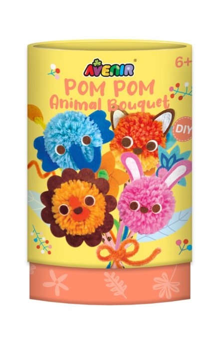 Mg Dystrybucja Creative set Pom Pom Bouquet - Animals